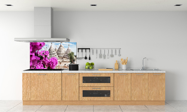 Glasrückwand für die küche Trulli-Häuser