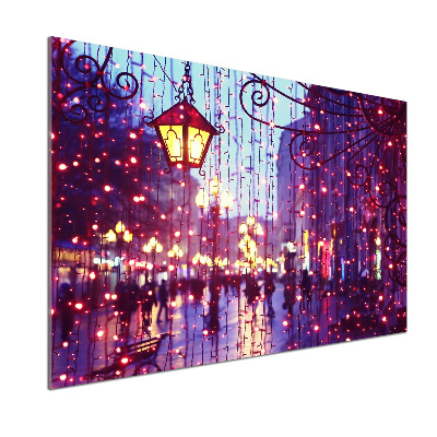 Platte für Küchenrückwand Lichter in der Stadt