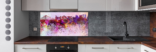 Küchen wandpaneel Buntes Warschau