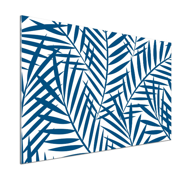 Glasrückwand für die küche Palmenblätter