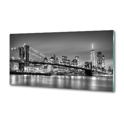 Glasrückwand für die küche Brooklyn Bridge