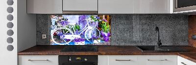 Platte für Küchenrückwand Weißes Fahrrad