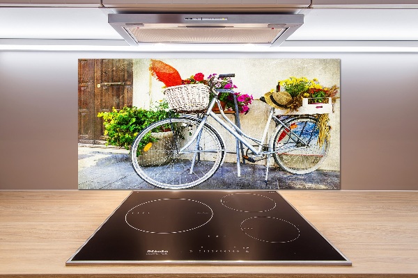 Küchen wandpaneel Weißes Fahrrad