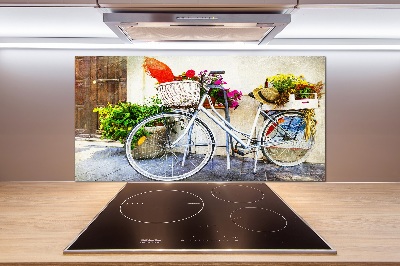 Küchen wandpaneel Weißes Fahrrad