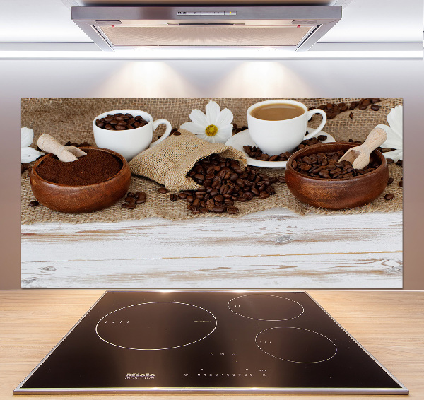 Glasrückwand für die küche Eine Tasse Kaffee