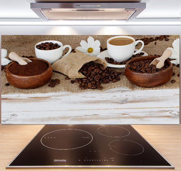 Glasrückwand für die küche Eine Tasse Kaffee