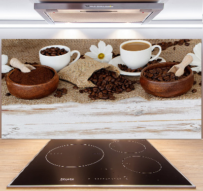 Glasrückwand für die küche Eine Tasse Kaffee