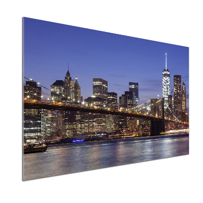 Platte für Küchenrückwand Manhattan bei Nacht
