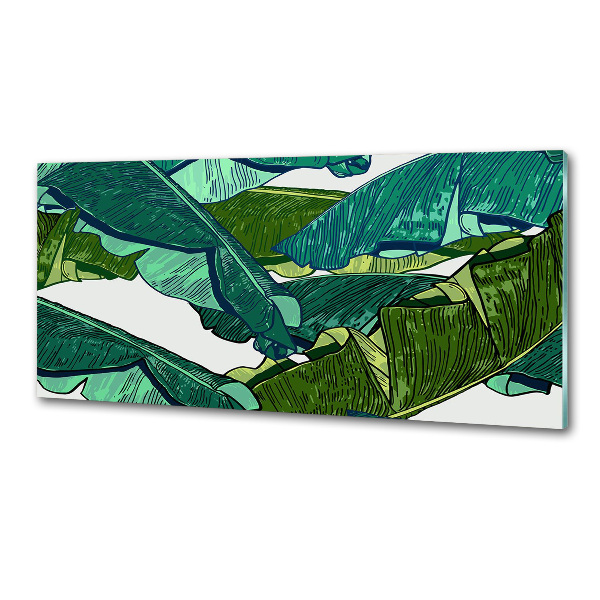 Glasrückwand für die küche Bananenblätter