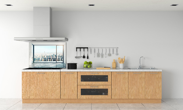 Platte für Küchenrückwand Blick auf die Stadt