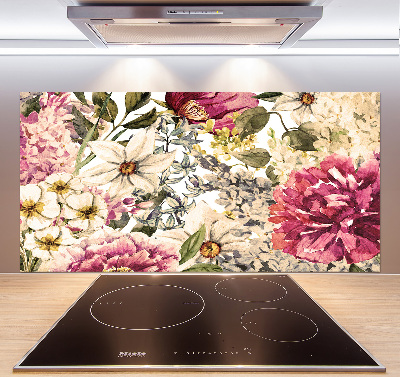 Platte für Küchenrückwand Blumenmuster