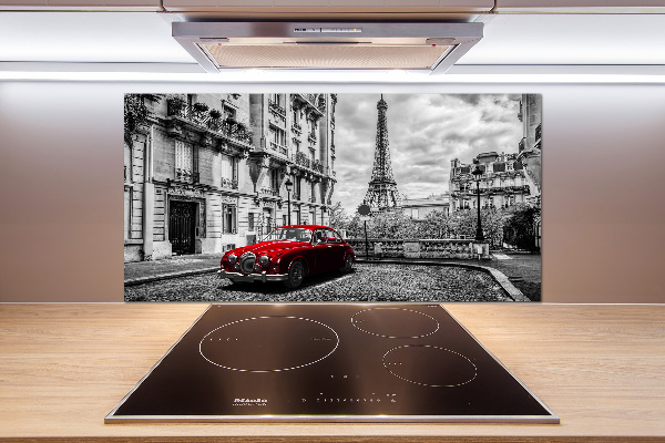 Glasrückwand für die küche Rote Limousine