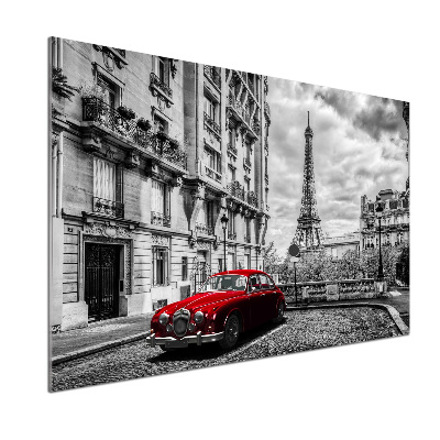 Glasrückwand für die küche Rote Limousine