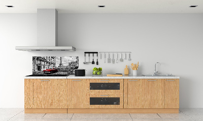 Glasrückwand für die küche Rote Limousine