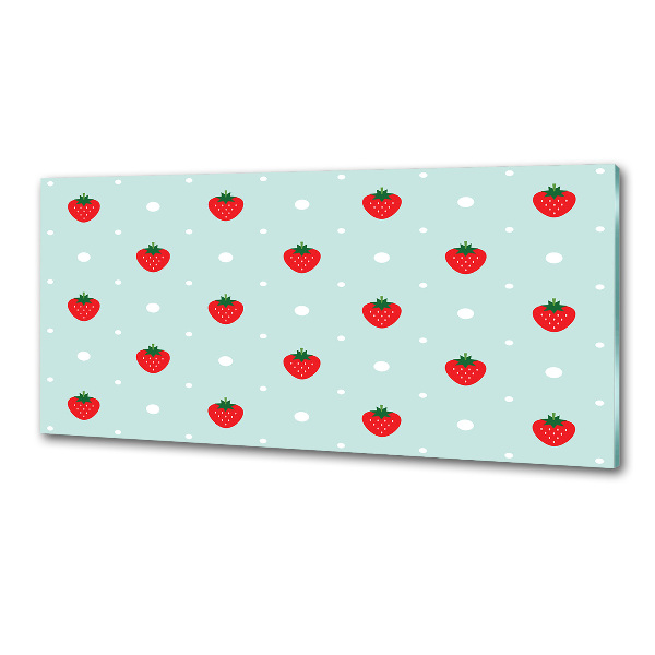 Küchen wandpaneel Erdbeersymbole