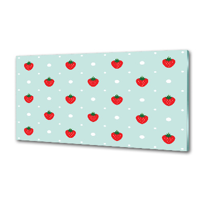 Küchen wandpaneel Erdbeersymbole