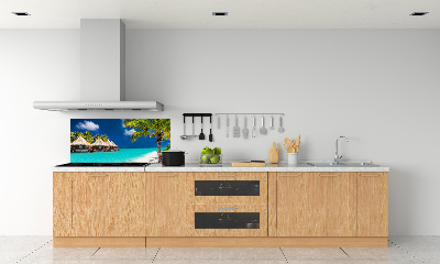 Glasrückwand für die küche Bungalows auf den Malediven