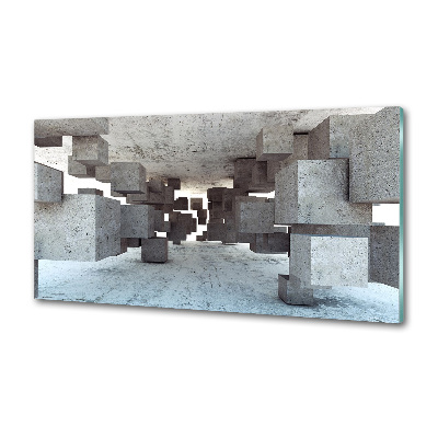 Platte für Küchenrückwand Würfel aus Beton