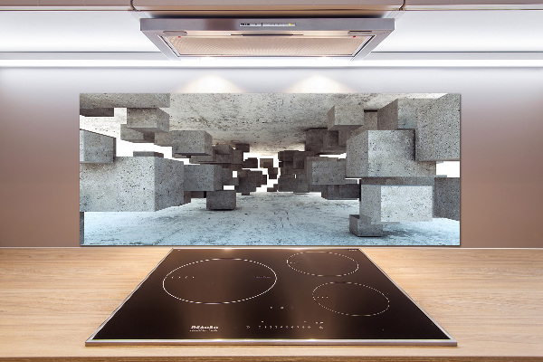 Platte für Küchenrückwand Würfel aus Beton