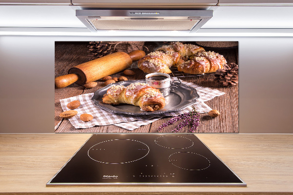 Glasrückwand für die küche Croissants