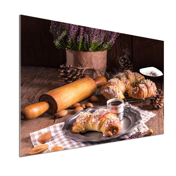 Glasrückwand für die küche Croissants