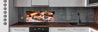 Glasrückwand für die küche Croissants