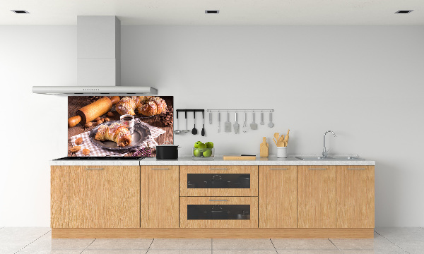 Glasrückwand für die küche Croissants