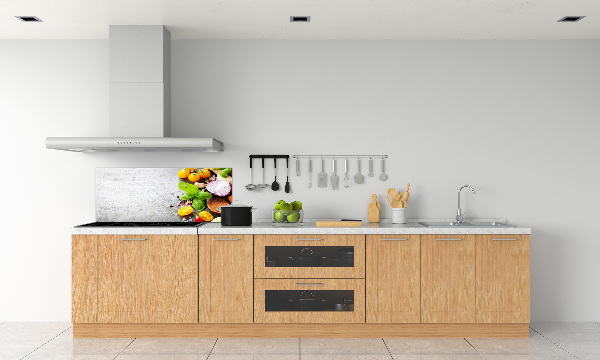 Glasrückwand für die küche Gemüse