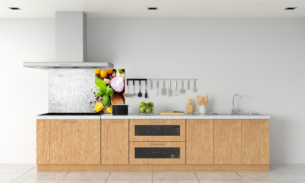 Glasrückwand für die küche Gemüse