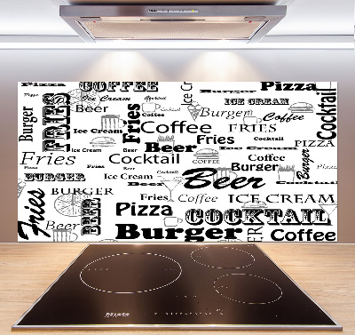 Glasrückwand für die küche Speisekarte