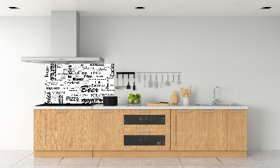 Glasrückwand für die küche Speisekarte