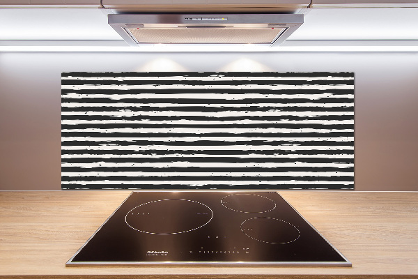 Platte für Küchenrückwand Schwarz-weiße Streifen