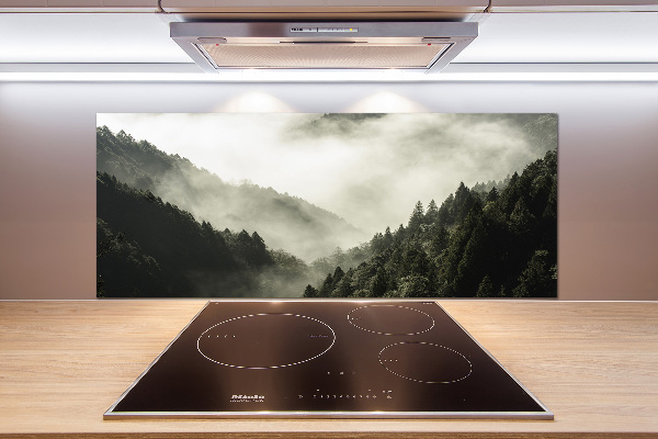 Platte für Küchenrückwand Nebel über dem Wald