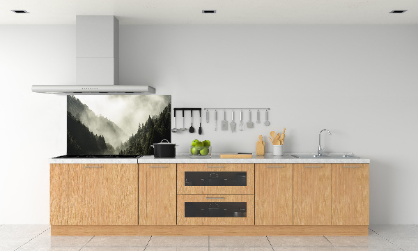 Platte für Küchenrückwand Nebel über dem Wald