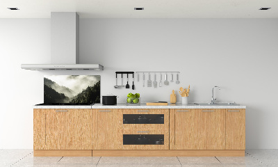 Platte für Küchenrückwand Nebel über dem Wald