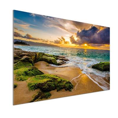 Küchen wandpaneel Sonnenuntergang am Meer