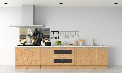 Platte für Küchenrückwand Schachpferde