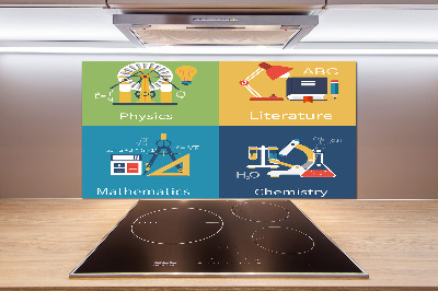 Platte für Küchenrückwand Schulfächer