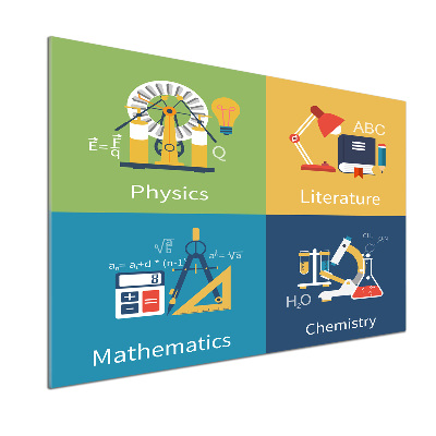 Platte für Küchenrückwand Schulfächer