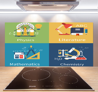 Platte für Küchenrückwand Schulfächer