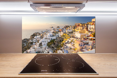 Glasrückwand für die küche Santorini, Griechenland