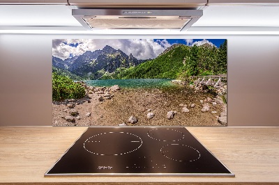 Küchen wandpaneel See in den Bergen