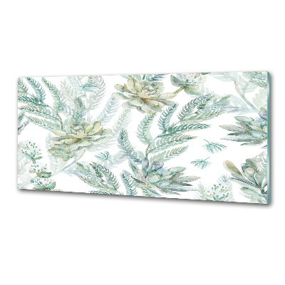 Küchen wandpaneel Blüten und Blätter