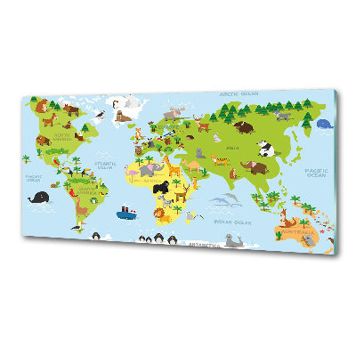 Platte für Küchenrückwand Tierkarte