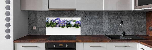 Platte für Küchenrückwand Blaue Blumen