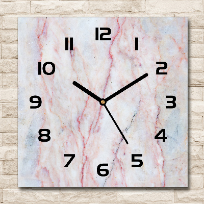 Wanduhr modern quadratisch Marmor