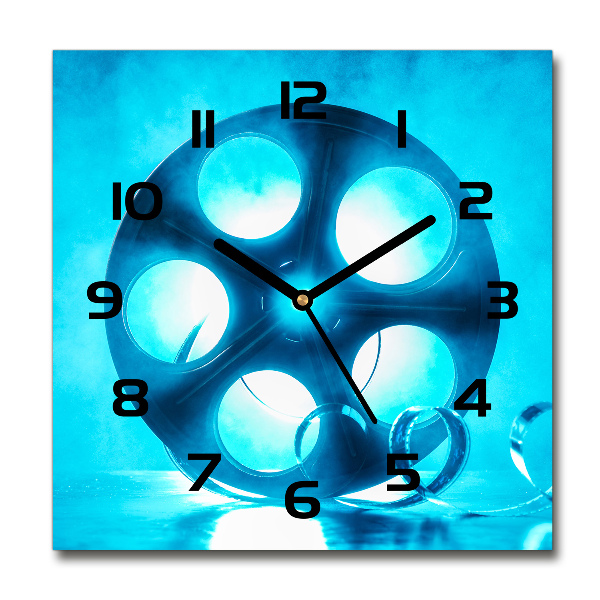 Wanduhr modern quadratisch Filmrolle