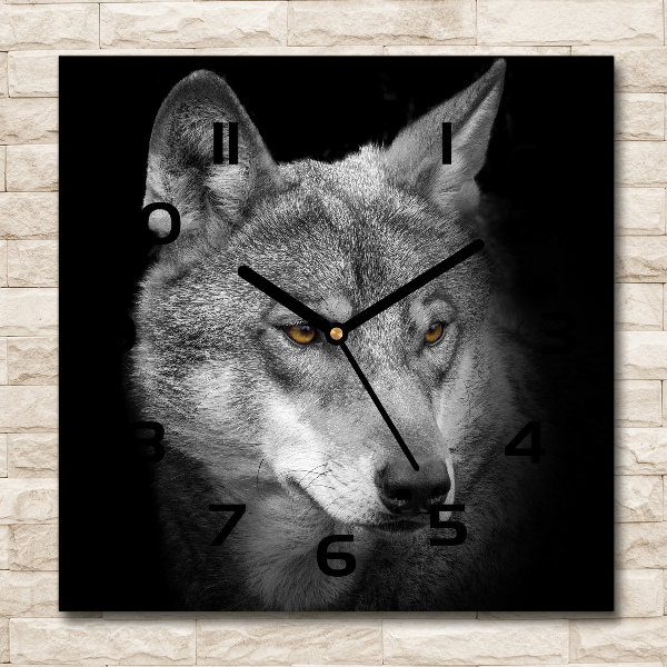 Wanduhr quadratisch Wolf
