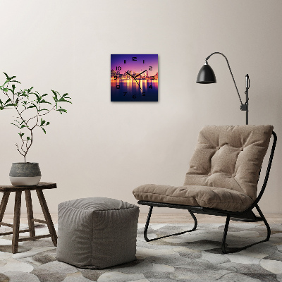 Wanduhr modern quadratisch Manhattan, New York