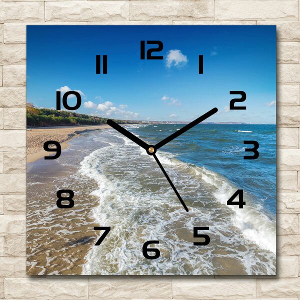 Wanduhr modern quadratisch Ostsee